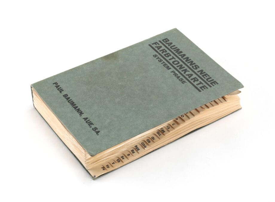 Baumanns Neue Farbentonkarte – System Prase – Block No. 1 – 1912 – Vergulde Kat