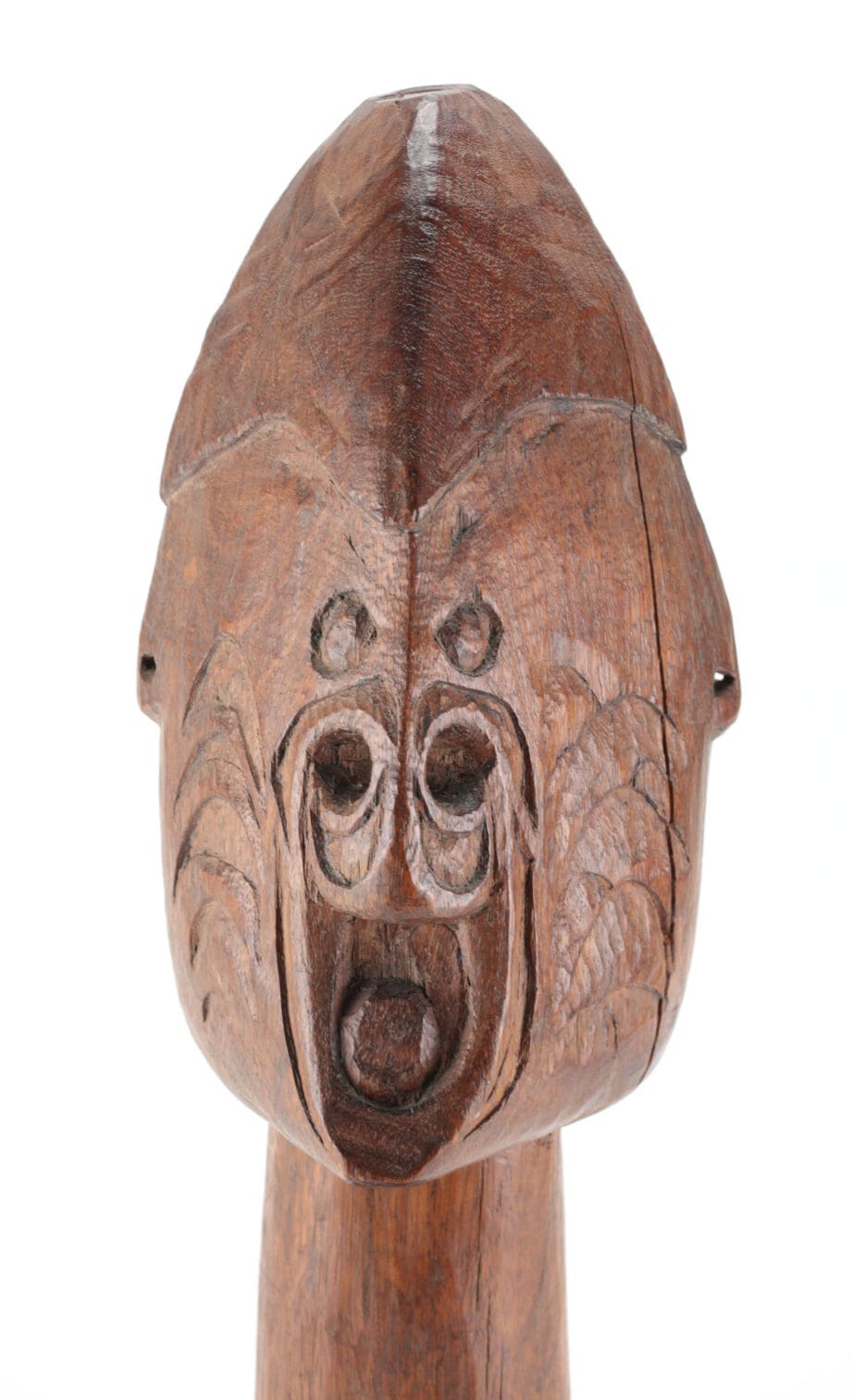 Monumental Asmat ancestor head, Sor River, Yaosokor, collected in 1957 – Vergulde Kat