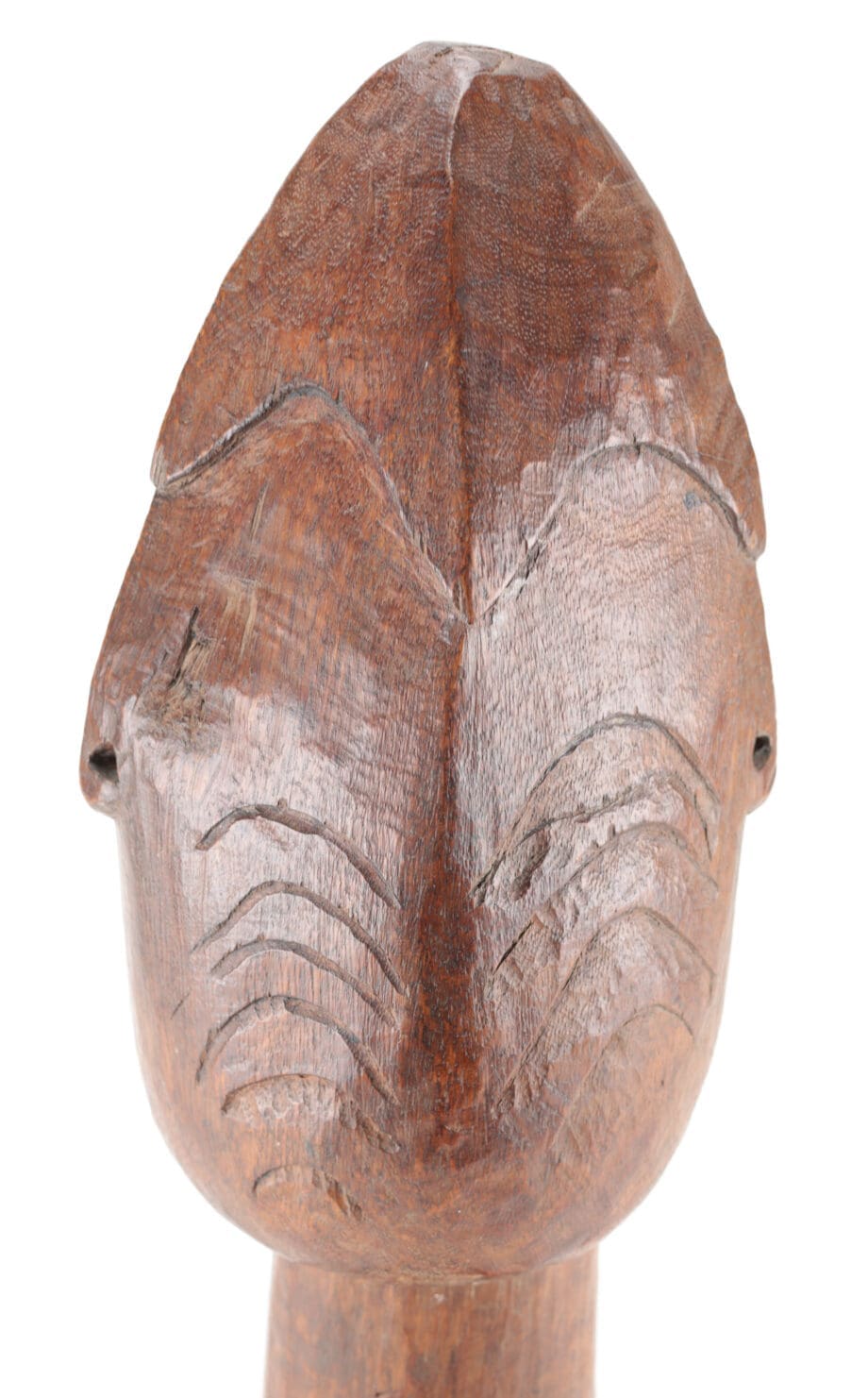 Monumental Asmat ancestor head, Sor River, Yaosokor, collected in 1957 – Vergulde Kat