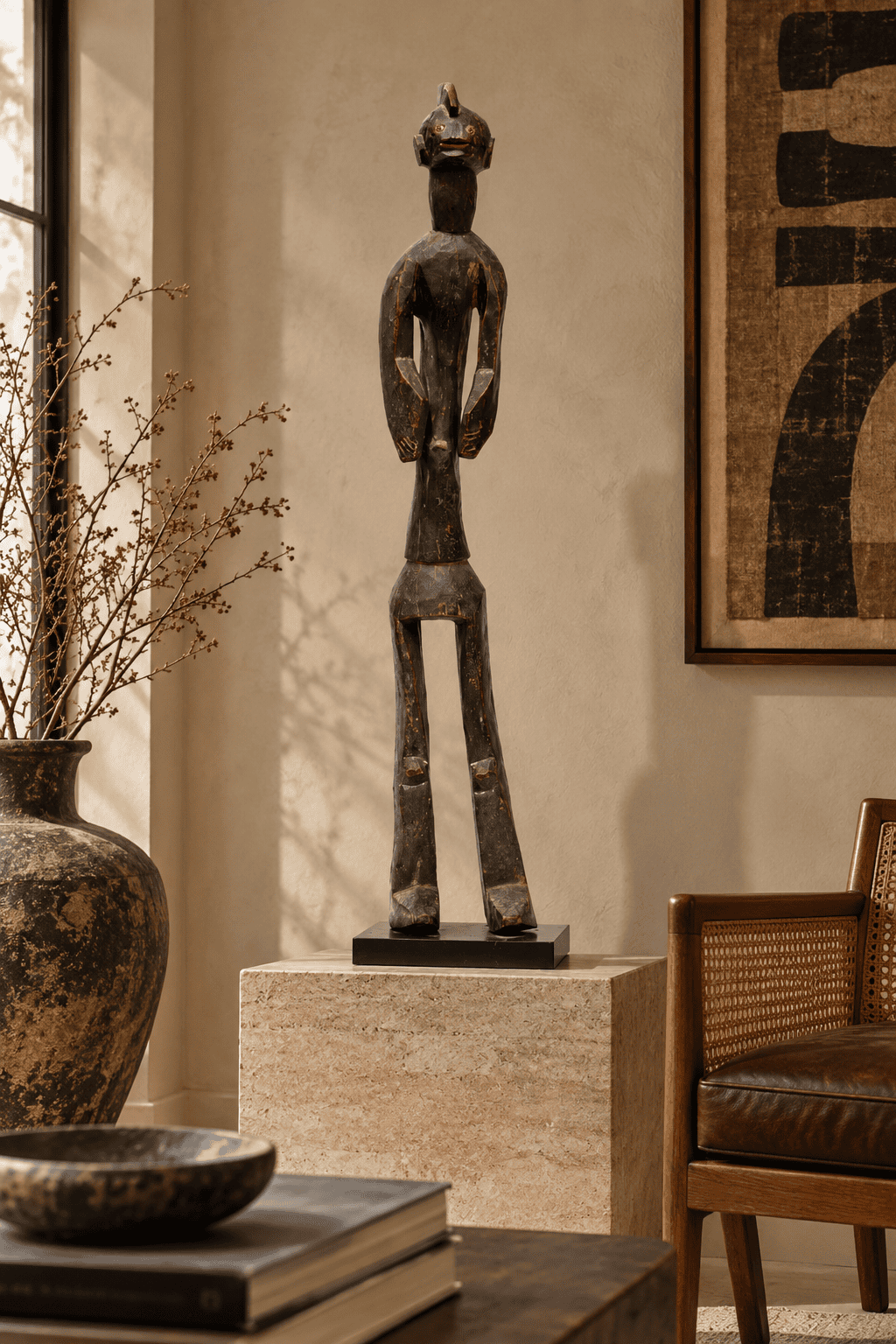 Mumuye vrouwenbeeld – Nigeria – tribale kunst – detailfoto